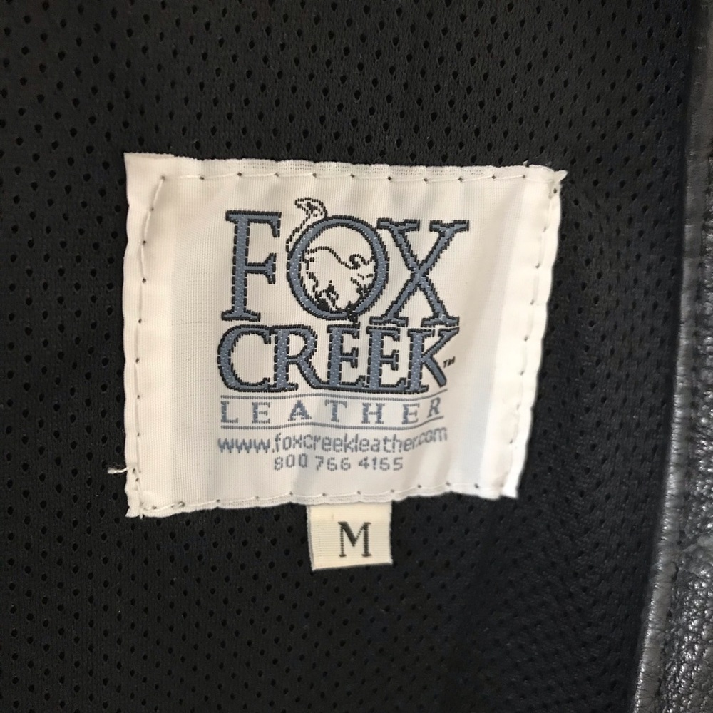 Fox Creek Leather Motorcycle Moto Biker Jacket - Picture 10 of 11
